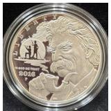 2016 MARK TWAIN COMMEMORATIVE PF SILVER DOLLAR
