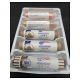 5 BANK ROLLS OF LINCOLN CENTS - 2009-P & D MINT