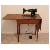 Vintage Singer 201-2 Sewing Machine & Table