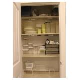 Kitchen Storage Bin Closet w/ Vintage Tupperware