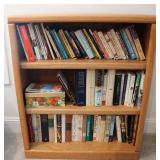 Vintage Wooden Book Shelf w/ Book Collection