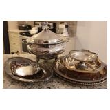7pc. Vintage Silver Plated Serving Set