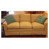 Sherrill Furniture Beige Stripped Couch w/ Pillows