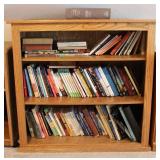 Vintage Wooden Bookshelf w/ Book Collection
