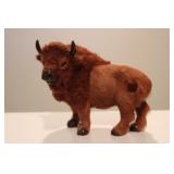 5' Tall Buffalo Figurine w/ Real Fur