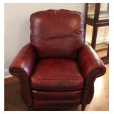 Motion Craft Burgundy Leather Recliner - Chair #1