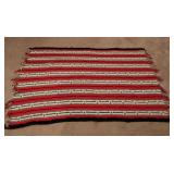 Hand Crotched Diamond Pattern Afghan Throw Blanket