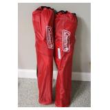 (2) Red Coleman Cooler Quad Chairs