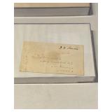 Handwritten free frank envelope addressed JQ Adams