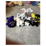 Collection of Beanie Baby and Furby