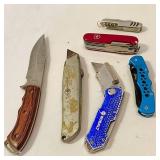 Collection of knives and box cutters