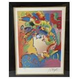Mixed Media 'Blushing Beauty' by Peter Max