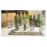 Collection of antique glass bottles