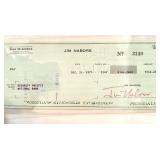Jim Nobles Signed Check with COA