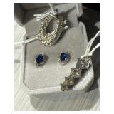 Three piece costume jewelry lot