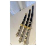 3 decorative Chinese jian swords