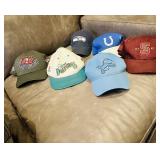 Collection of NFL hats