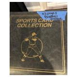Sports card collection in binder and sleeves