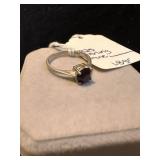 Sterling Silver and Garnet Ring 1.8 g