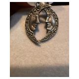 Sterling Silver Moon Earrings 2.8 g 925