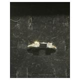 14K White Gold Setting, 8 sm diamonds 2 sq 2.5 g