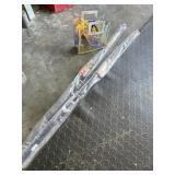 Fishing rods and tent spikes and cord