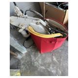 Car Jack, jumper Cables and Lug Nut wrench