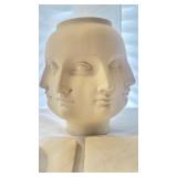 Ceramic perpetual face vase marked 'TMS 2005'