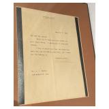 Collectible Historical letter by Woodrow Wilson
