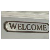 Aluminum vintage  'Welcome' sign