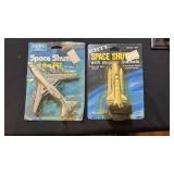 Die-cast metal toy set of two space shuttles