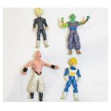 Four action figures from 'Dragon Ball Z'