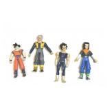 Four Dragon ball Z action figures