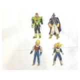 Four action figures Dragon Ball Z anime series