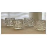 Vintage cut glass punch cups