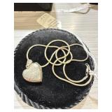 18inch 925 sterling heart locket necklace