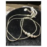 925 Sterling 14' necklace with beads