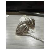 925Sterling silver large heart earrings