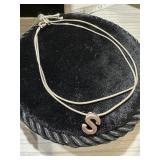 14 inch 925 Sterling  'S' necklace