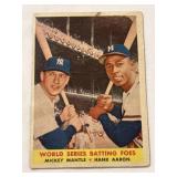 1958 'World Series Batting Foes' Mantle + Aaron