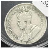1933 SOUTH AFRICA ONE SHILLING - 80% SILVER -