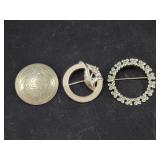 BEAUCRAFT 'BEAU-STER' STERLING SILVER BROOCH,