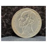 1845 NETHERLANDS 1 GULDEN - 94.5% SILVER - 10 GRAM