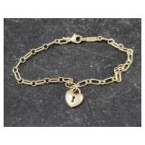 TIFFANY & CO. STERLING SILVER HEART LOCK BRACELET