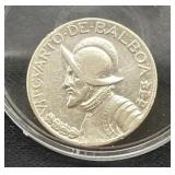 1931 PANAMA 1/4 BALBOA - 90% SILVER - 6.25 GRAMS