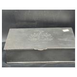 OLD SHEFFIELD SILVERPLATE CIGARETTE BOX - LID HAS