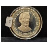STERLING SILVER ABRAHAM LINCOLN COMMEMORATIVE