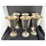 SET OF 6 WATSON COMPANY STERLING SILVER GOBLETS
