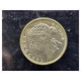 1898 STRAITS SETTLEMENTS 10 CENTS - 80% SILVER -