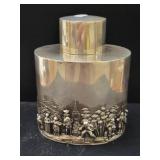 EDWARDIAN STERLING SILVER ENGLISH TEA CADDY WITH